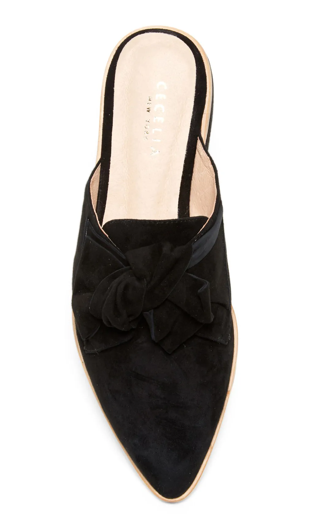 Hurry, limited slots Back Slides Cecelia Suede High-end design Mules Toe Amara York Pointed New Flats Black Open