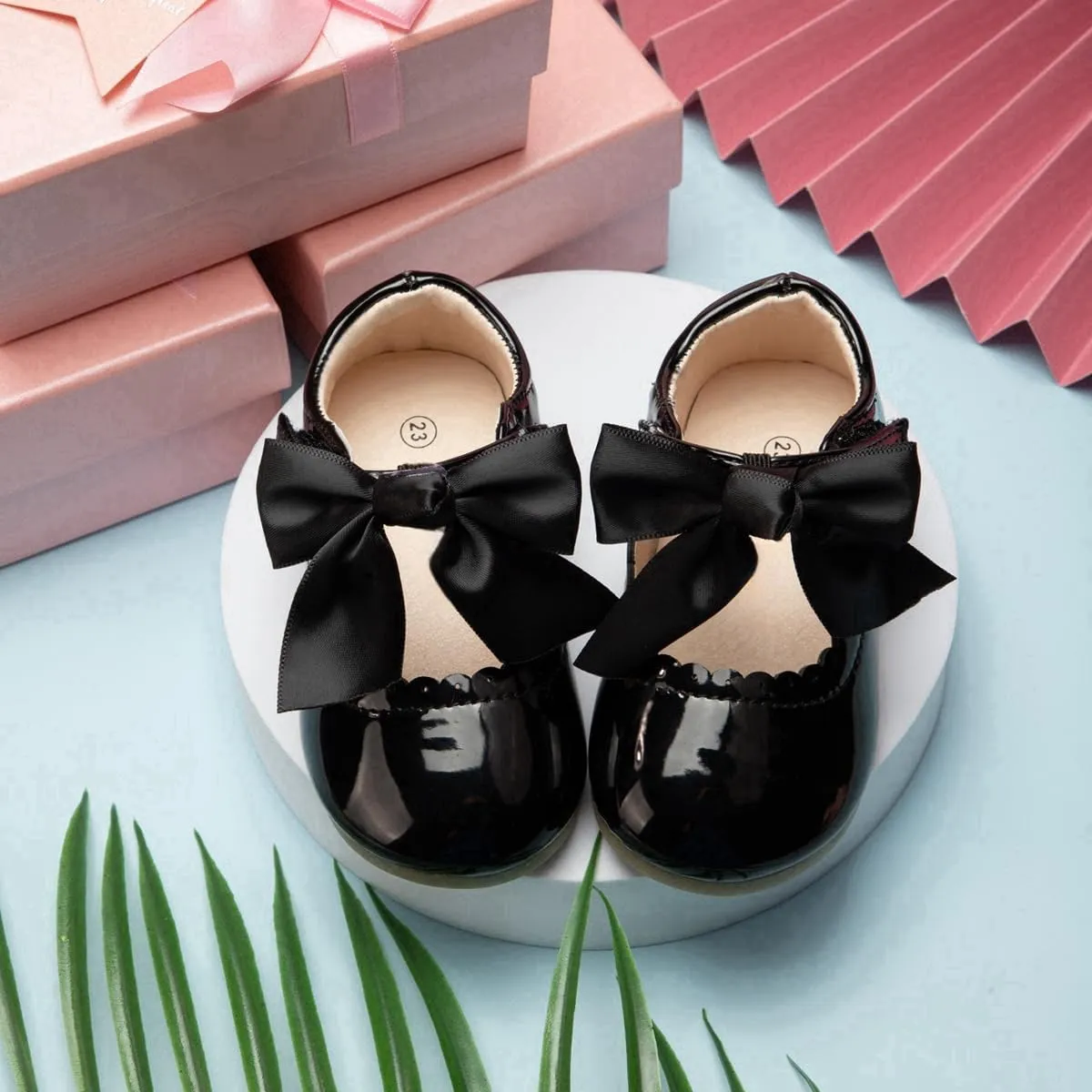 ISINSER Toddler Girls Classic Oxford Shoes Princess Dress Mary Jane Party Bowknot Flats School Uniform Shoes