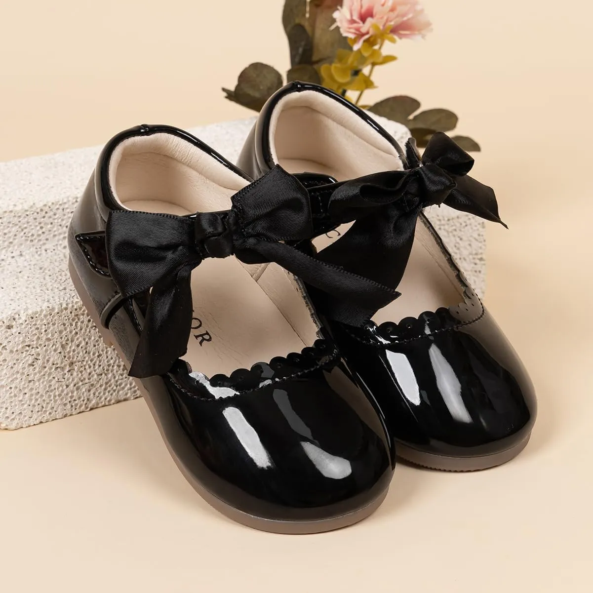 ISINSER Toddler Girls Classic Oxford Shoes Princess Dress Mary Jane Party Bowknot Flats School Uniform Shoes
