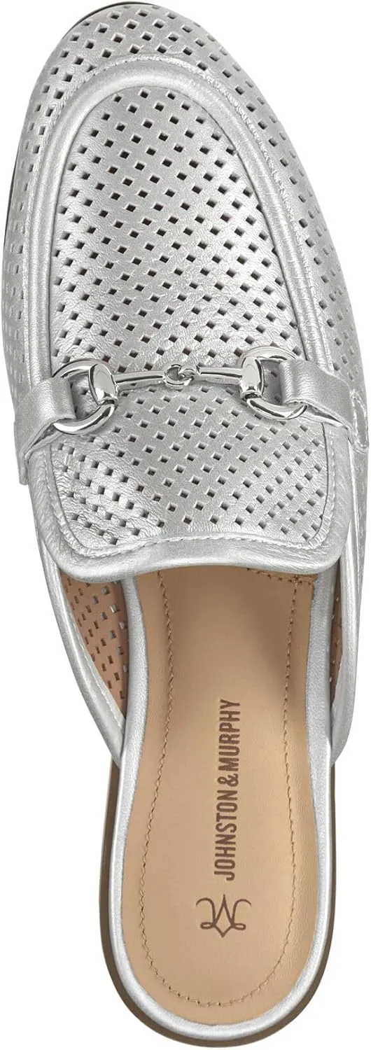 Johnston & Murphy Perfed Bit Mule Women’s Shoe, Women’s Dress Shoes, Office Shoes for Women, Slip On Leather Mules