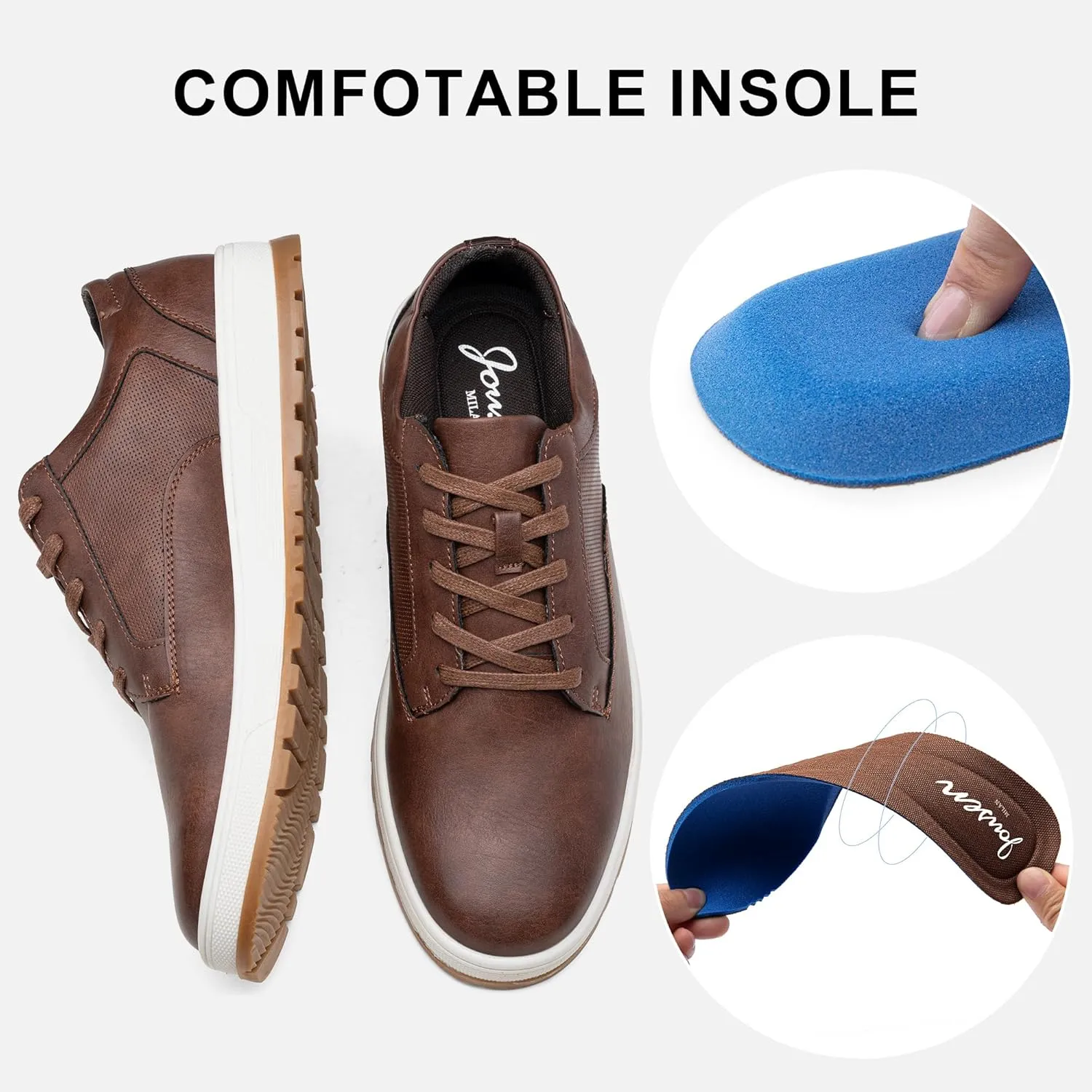 Jousen Mens Casual Shoes Retro Men's Fashion Sneakers Simple Oxford Dress for Men