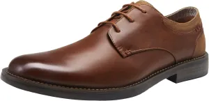 Jousen Mens Dress Shoes Retro Plain Toe Business Casual Oxfords Dress Shoes for Men