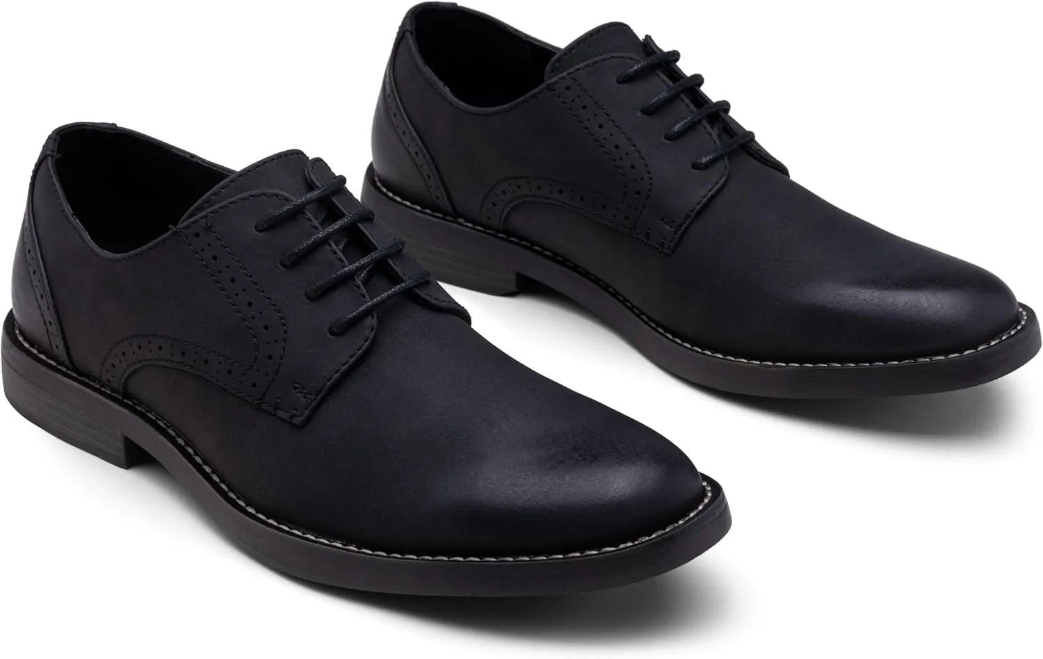 Jousen Mens Dress Shoes Retro Plain Toe Business Casual Oxfords Dress Shoes for Men