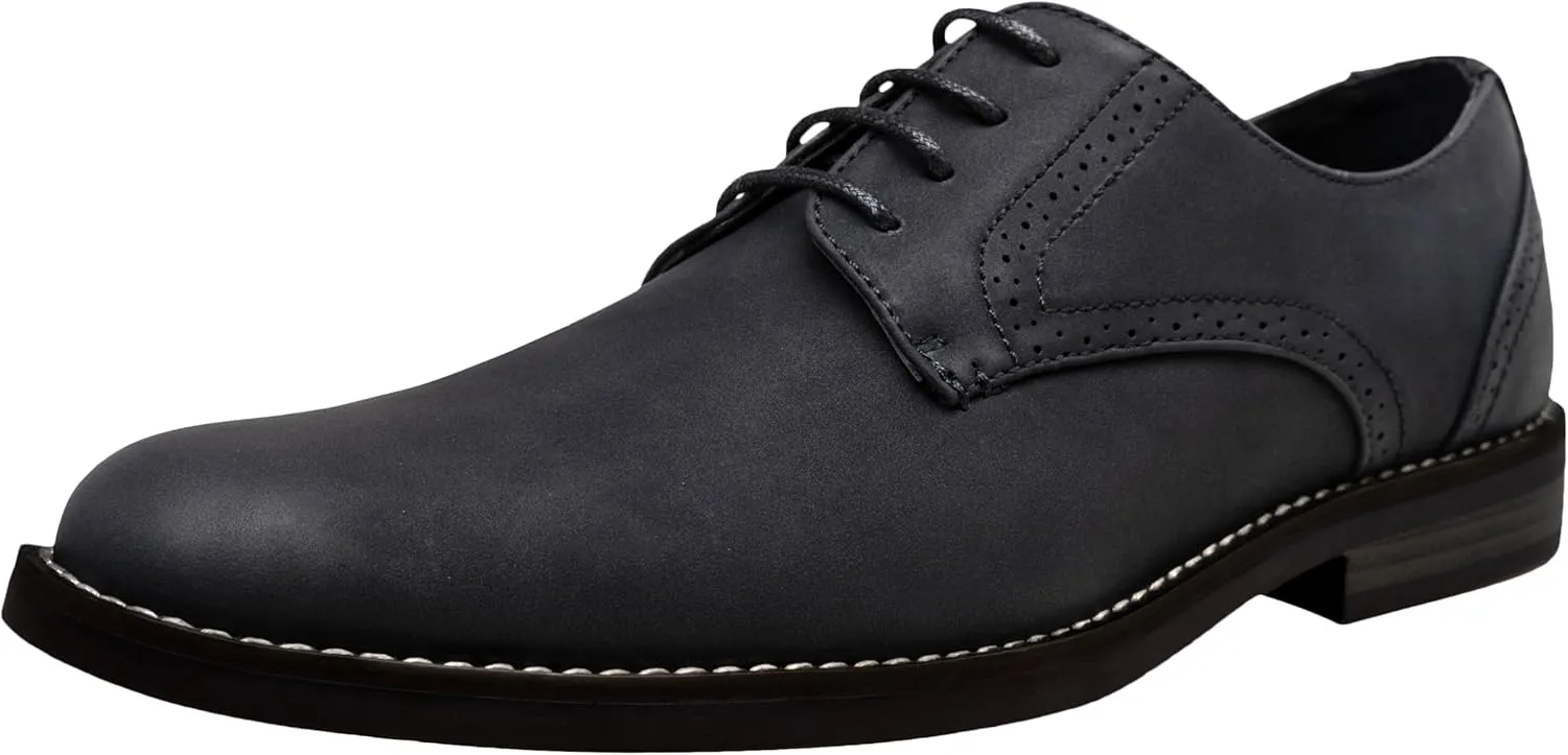 Jousen Mens Dress Shoes Retro Plain Toe Business Casual Oxfords Dress Shoes for Men