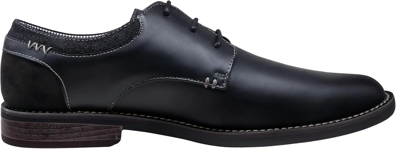 Jousen Mens Dress Shoes Retro Plain Toe Business Casual Oxfords Dress Shoes for Men