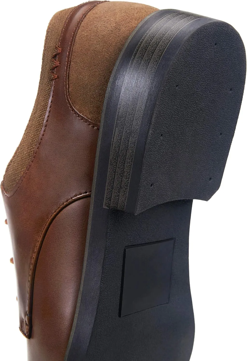 Jousen Mens Dress Shoes Retro Plain Toe Business Casual Oxfords Dress Shoes for Men