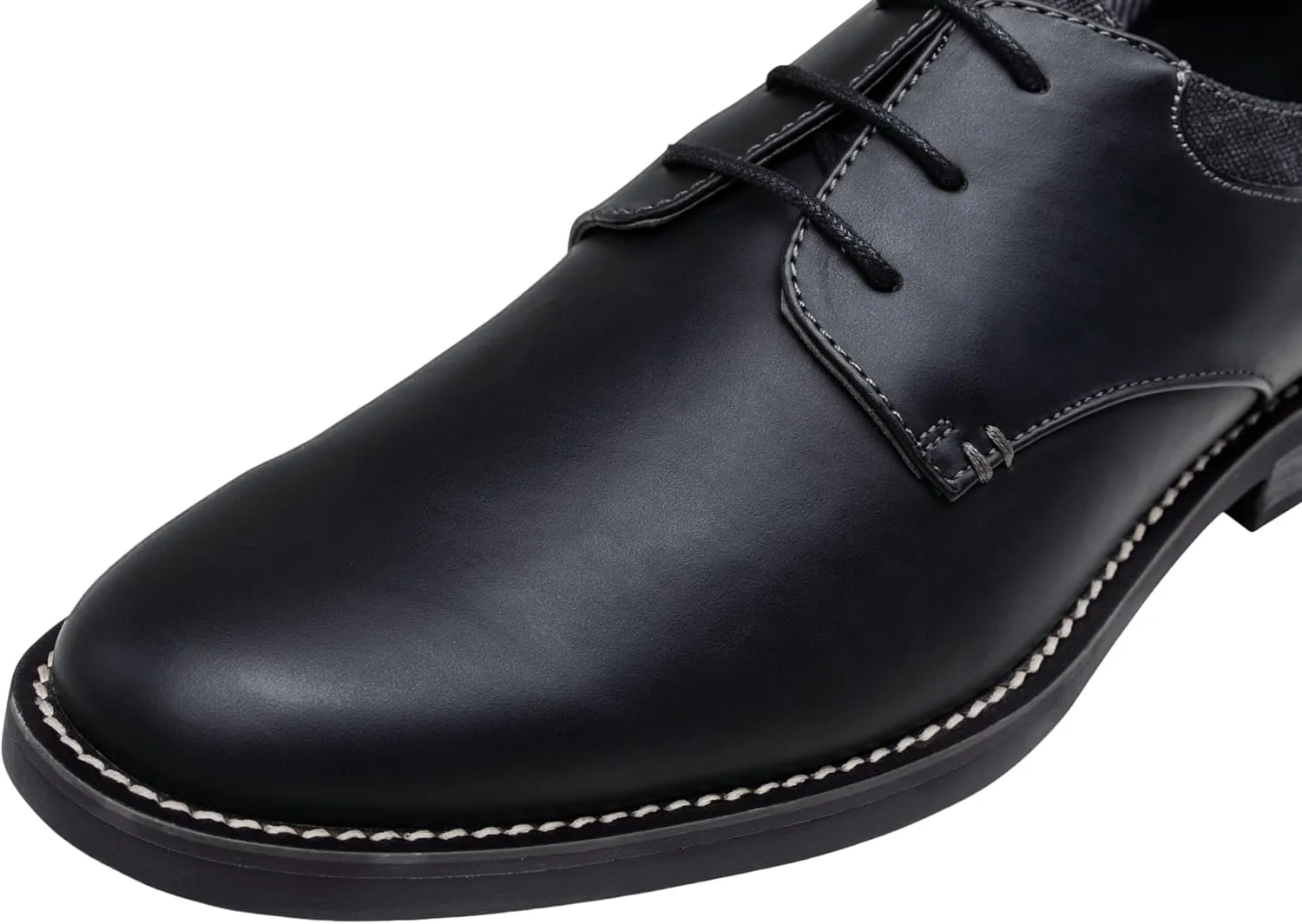 Jousen Mens Dress Shoes Retro Plain Toe Business Casual Oxfords Dress Shoes for Men