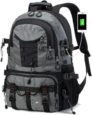 JSEIAJB Large Capacity Multi Compartment Waterproof Travel Bag with Hiking Backpack