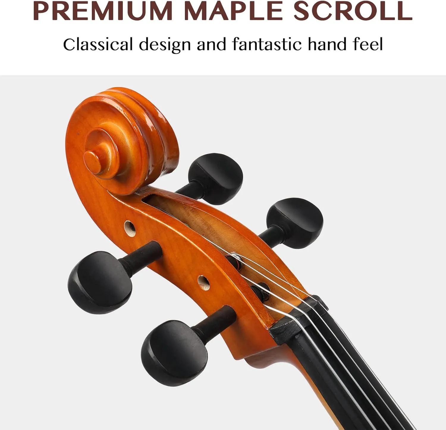 Ktaxon Full-Size Cello, Beginner Cello 4/4, Acoustic Cello Kit with Portable Bag, Bow, Bridge, Rosin, Adults & Kids String Musical Instruments(Nature)