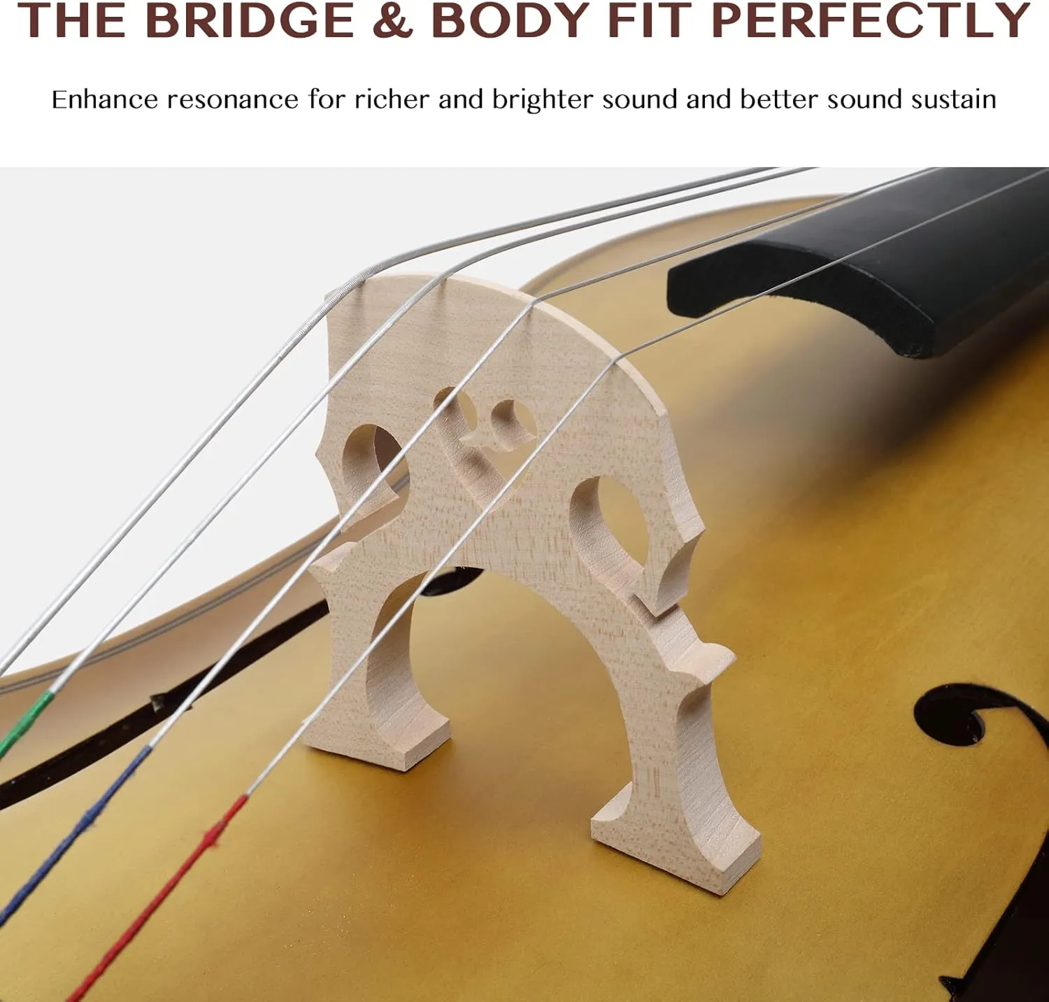 Ktaxon Full-Size Cello, Beginner Cello 4/4, Acoustic Cello Set with Portable Bag, Bow, Rosin, Bridge, Adults & Kids String Musical Instruments(Matte Golden)