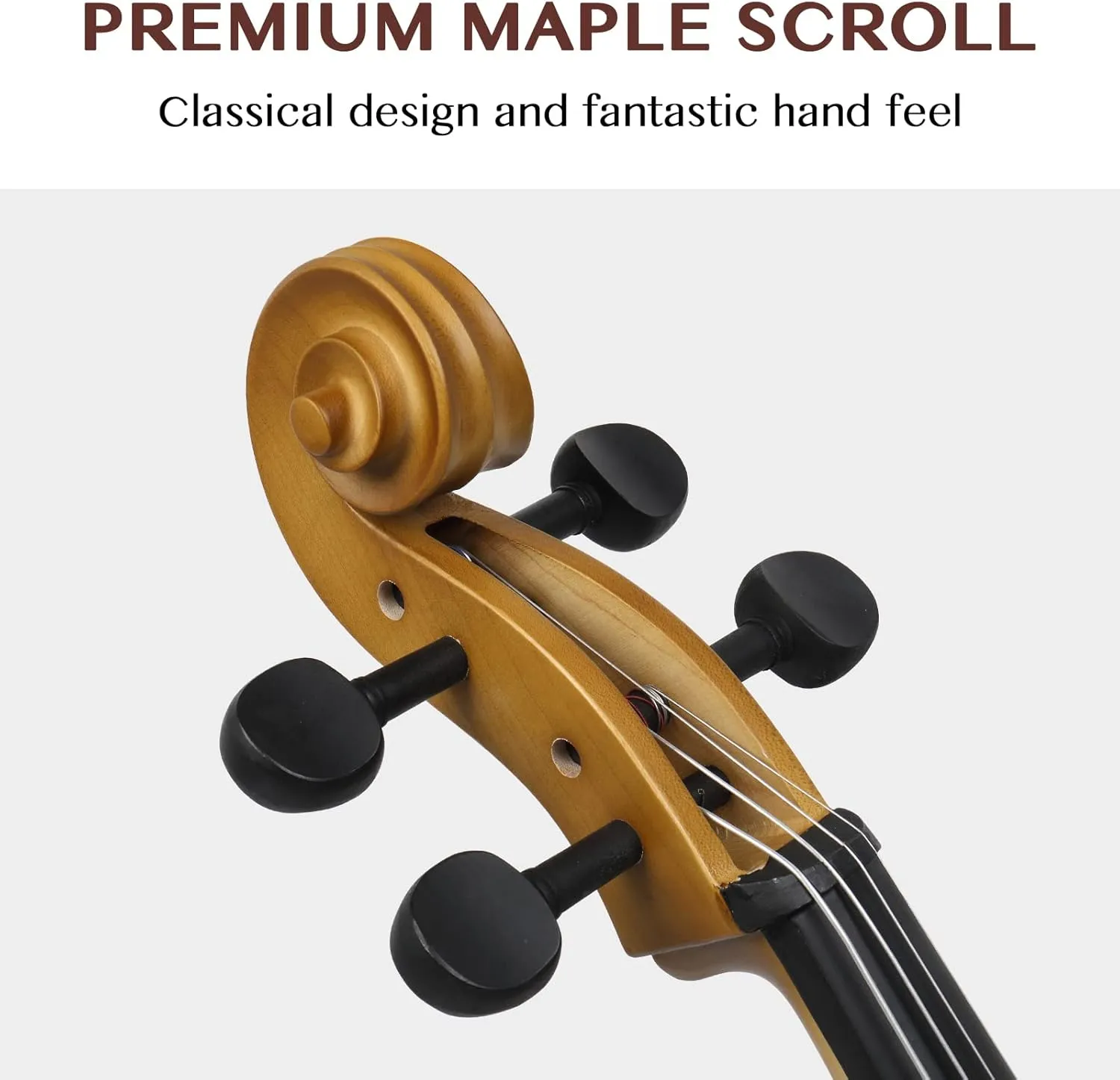 Ktaxon Full-Size Cello, Beginner Cello 4/4, Acoustic Cello Set with Portable Bag, Bow, Rosin, Bridge, Adults & Kids String Musical Instruments(Matte Golden)