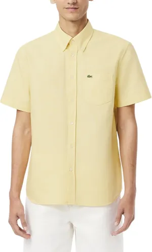 Lacoste Men's Regular Fit Short Sleeved Oxford Shirt
