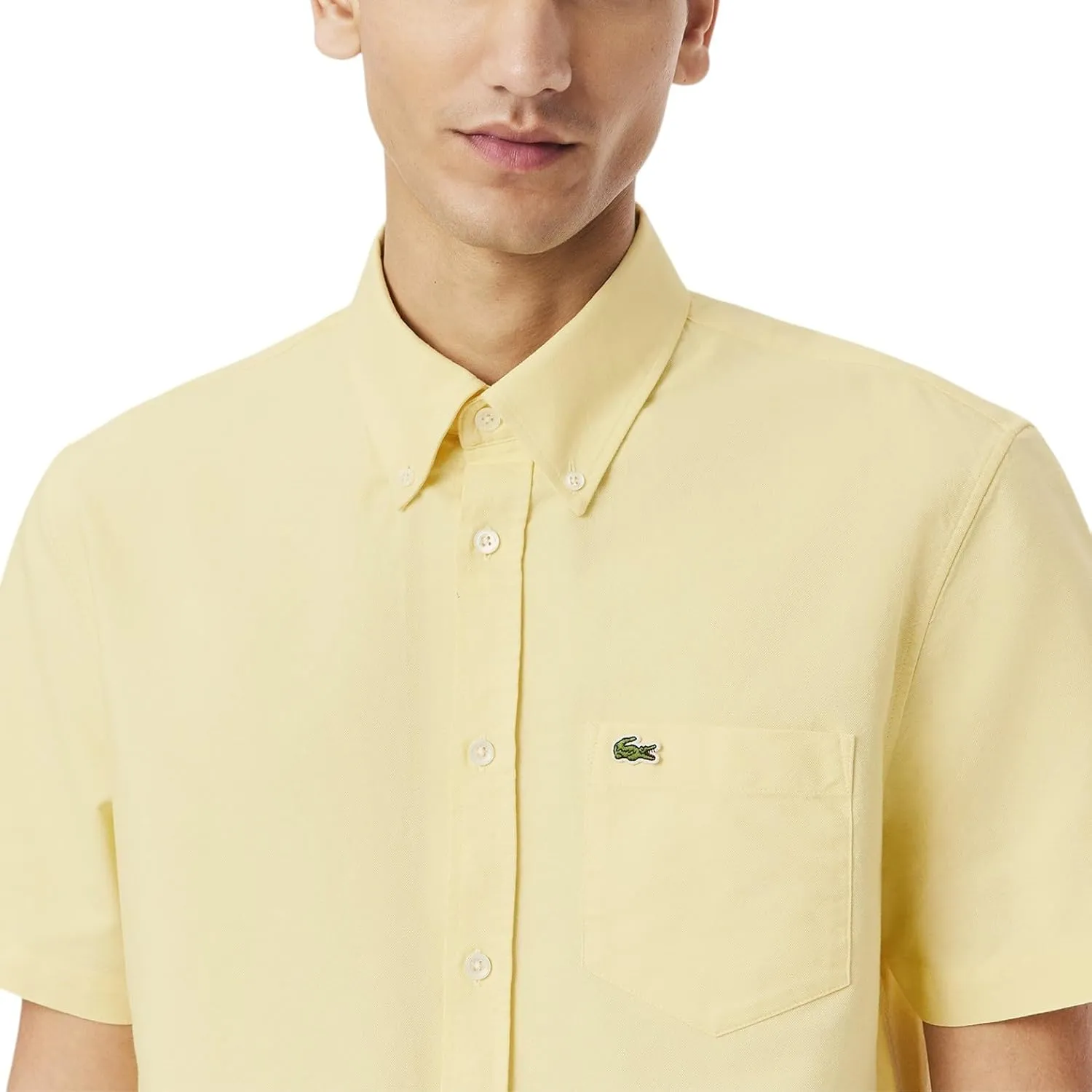 Lacoste Men's Regular Fit Short Sleeved Oxford Shirt