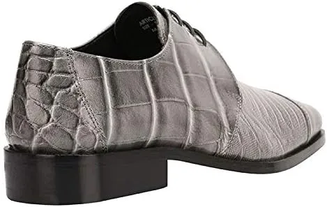 LIBERTYZENO Mens Croco Lizard Print Genuine Leather Adults Slip On & Lace Up Oxford Dress Shoes for Easter Gift