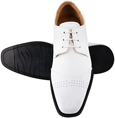 LIBERTYZENO Mens Croco Lizard Print Genuine Leather Adults Slip On & Lace Up Oxford Dress Shoes for Easter Gift