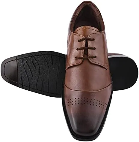 LIBERTYZENO Mens Croco Lizard Print Genuine Leather Adults Slip On & Lace Up Oxford Dress Shoes for Easter Gift