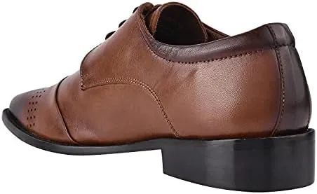 LIBERTYZENO Mens Croco Lizard Print Genuine Leather Adults Slip On & Lace Up Oxford Dress Shoes for Easter Gift