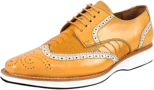 LIBERTYZENO Mens EEL Print Knitted Design Genuine Leather Adults Lace Up Oxford Dress Shoes for Easter Gift LS-112