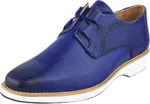 LIBERTYZENO Mens EEL Print Knitted Design Genuine Leather Adults Lace Up Oxford Dress Shoes for Easter Gift LS-112