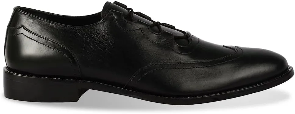 LIBERTYZENO Mens Genuine Leather Adults Wingtip Lace Up Oxford Dress Shoes for Easter Gift