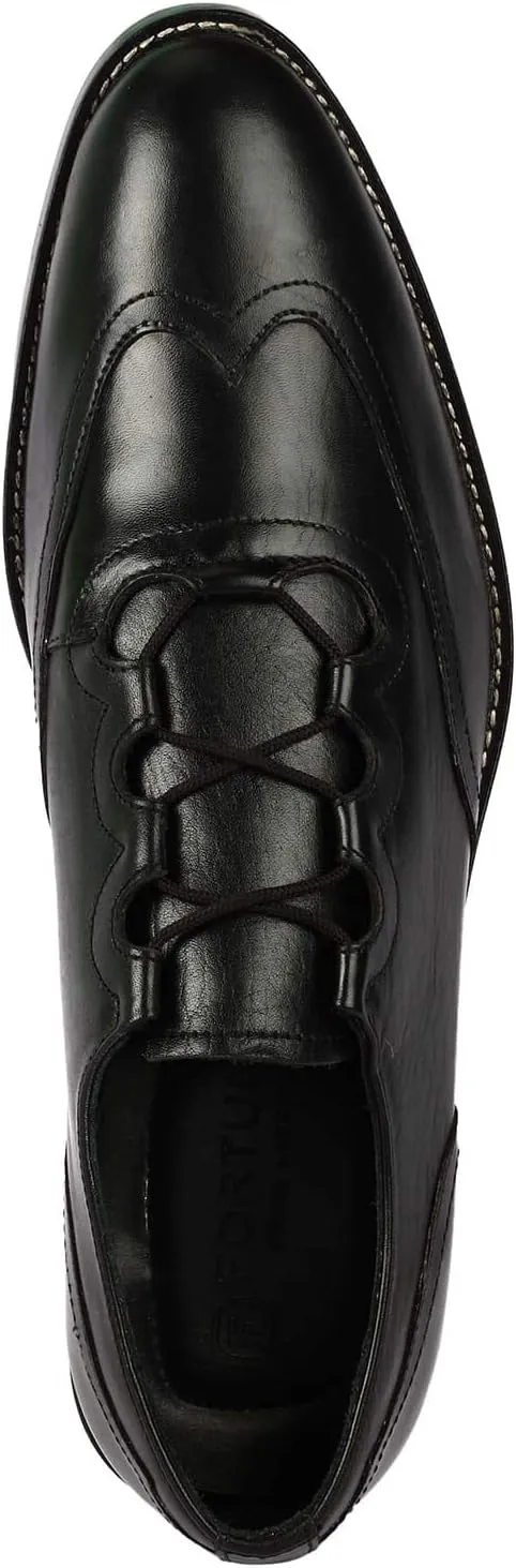 LIBERTYZENO Mens Genuine Leather Adults Wingtip Lace Up Oxford Dress Shoes for Easter Gift
