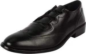 LIBERTYZENO Mens Genuine Leather Adults Wingtip Lace Up Oxford Dress Shoes for Easter Gift