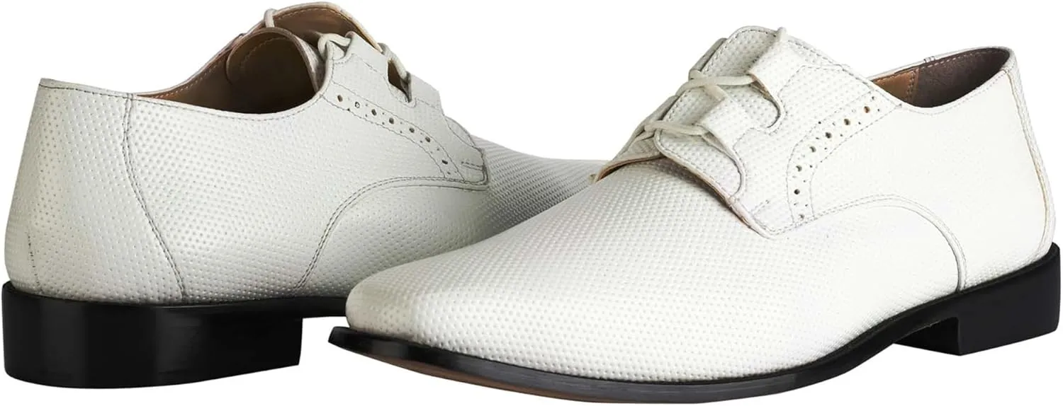 LIBERTYZENO Mens Genuine Leather Classic Tread Design Lace Up Oxford Dress Shoes
