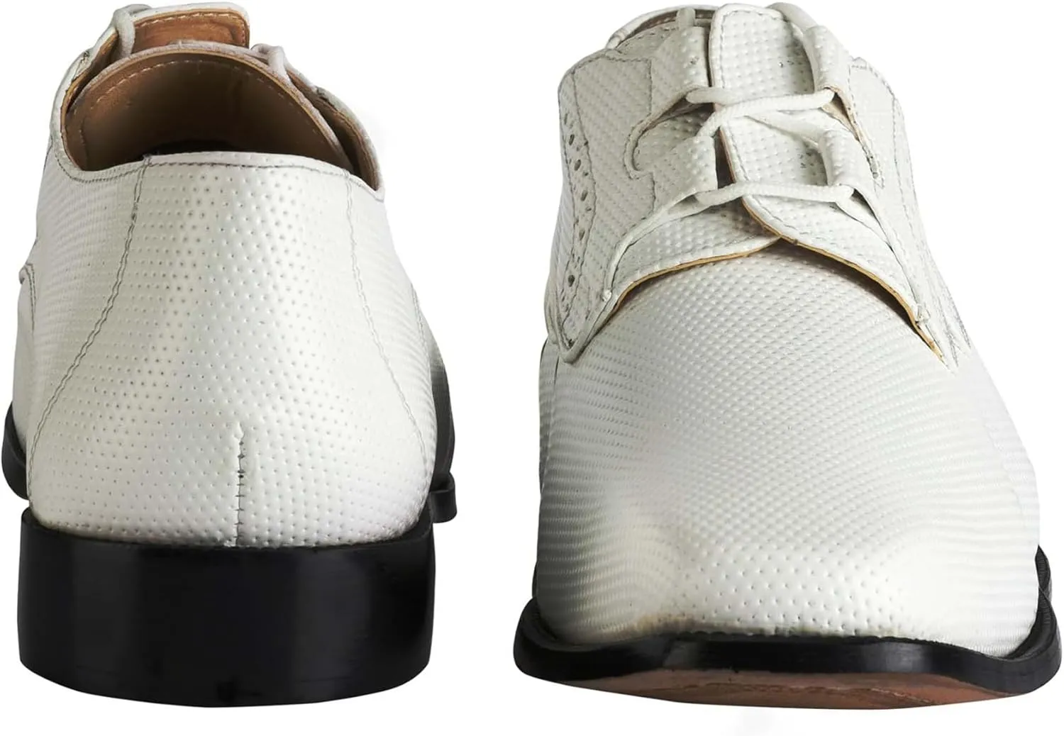 LIBERTYZENO Mens Genuine Leather Classic Tread Design Lace Up Oxford Dress Shoes