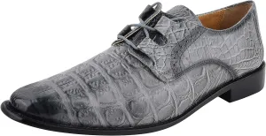 LIBERTYZENO Mens Hornback Print Genuine Leather Lace Up Oxford Dress Shoes