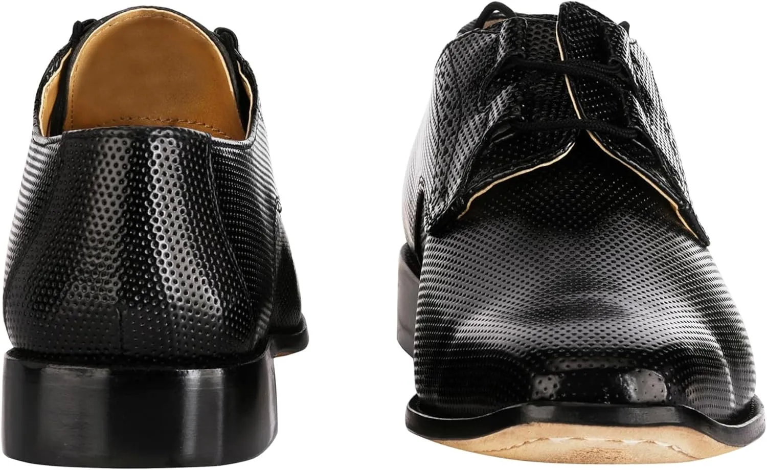 LIBERTYZENO Mens Tread Design Genuine Leather Adults Lace Up Oxford Dress Shoes for Easter Gift