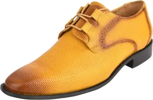 LIBERTYZENO Mens Tread Design Genuine Leather Adults Lace Up Oxford Dress Shoes for Easter Gift