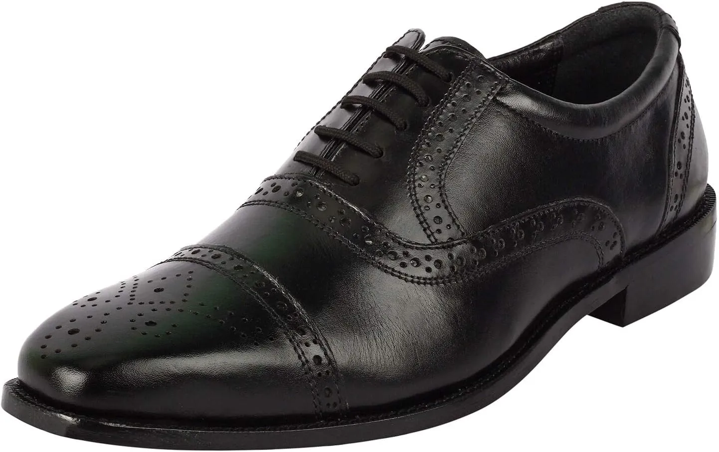 LIBERTYZENO Mens Wingtip Brogue Genuine Leather Adults Lace Up Oxford Dress Shoes for Prom Graduation