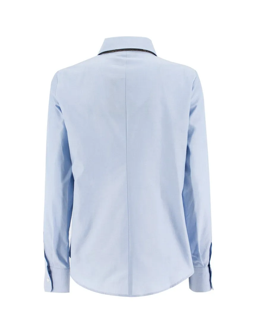 Light Blue Cotton Oxford Blouse
