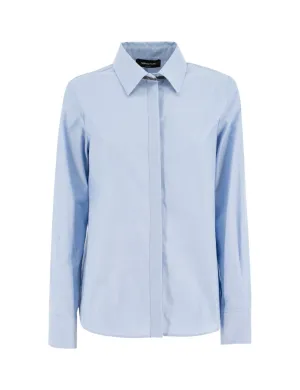 Light Blue Cotton Oxford Blouse