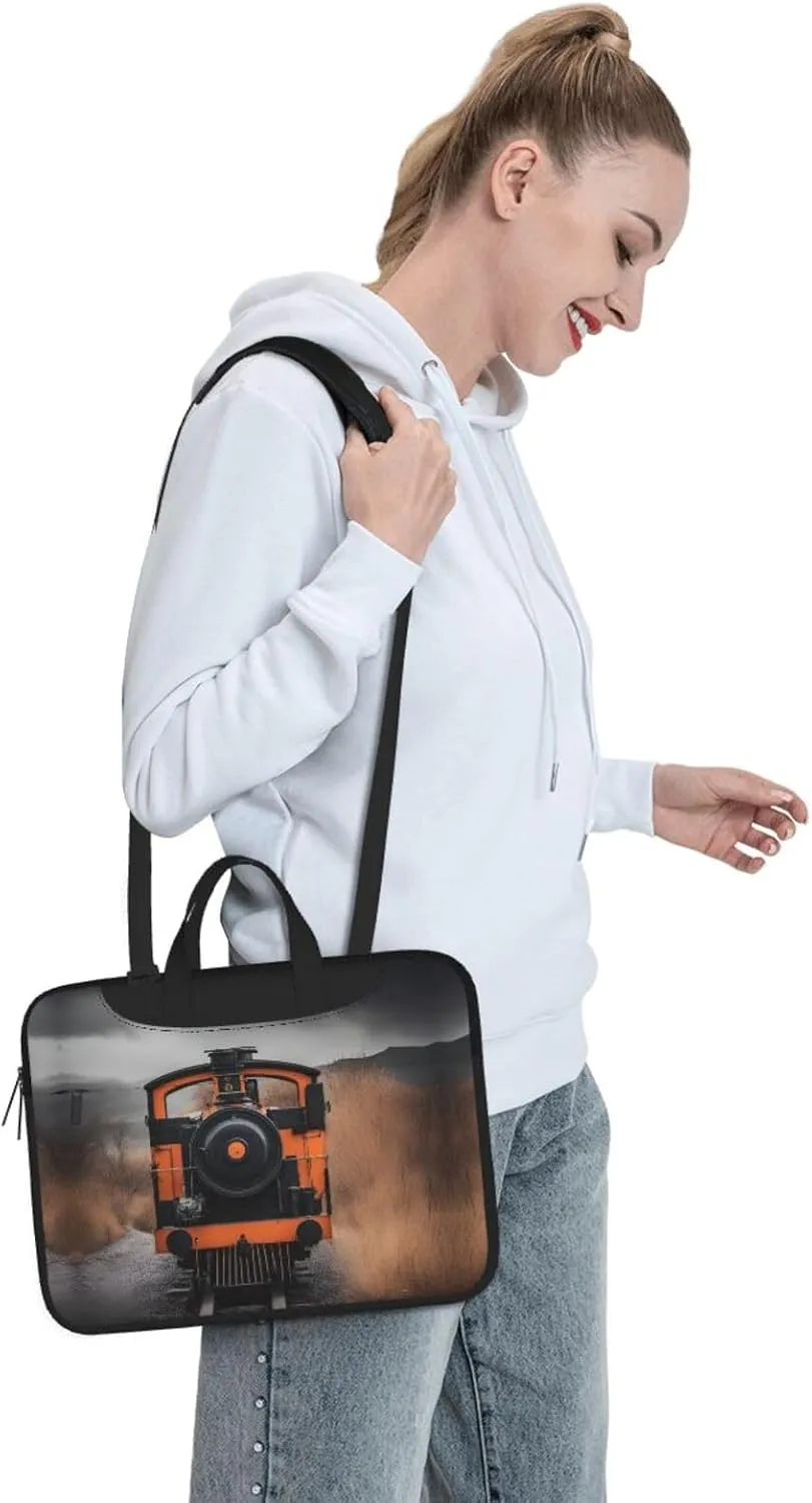 locomotive Print Laptop Case and Computer Bag - Versatile Laptop Bag for Men Laptop Shoulder Bag, Black