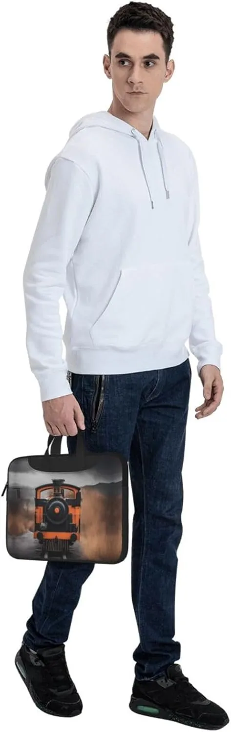 locomotive Print Laptop Case and Computer Bag - Versatile Laptop Bag for Men Laptop Shoulder Bag, Black