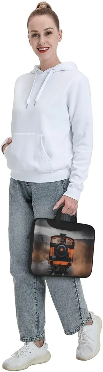 locomotive Print Laptop Case and Computer Bag - Versatile Laptop Bag for Men Laptop Shoulder Bag, Black