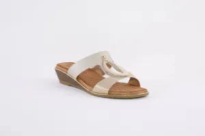 LUNAR - JLH145 PENNITA-LOW WEDGE MULE - GOLD