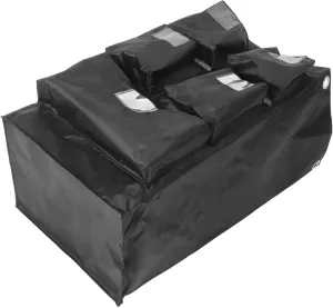 Luxshiny Elegant Rolling Cleaning Caddy Bag Janitorial Cleaning Cart Bag 5 Pockets Waterproof Housekeeping Cart