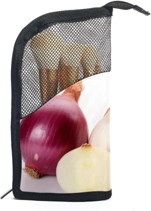 Makeup Bag Small,Makeup Travel Bag,Vegetables Onion and Garlic,Makeup Organizer Bag