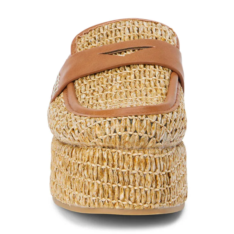 Matisse Wren Mule Cognac Raffia