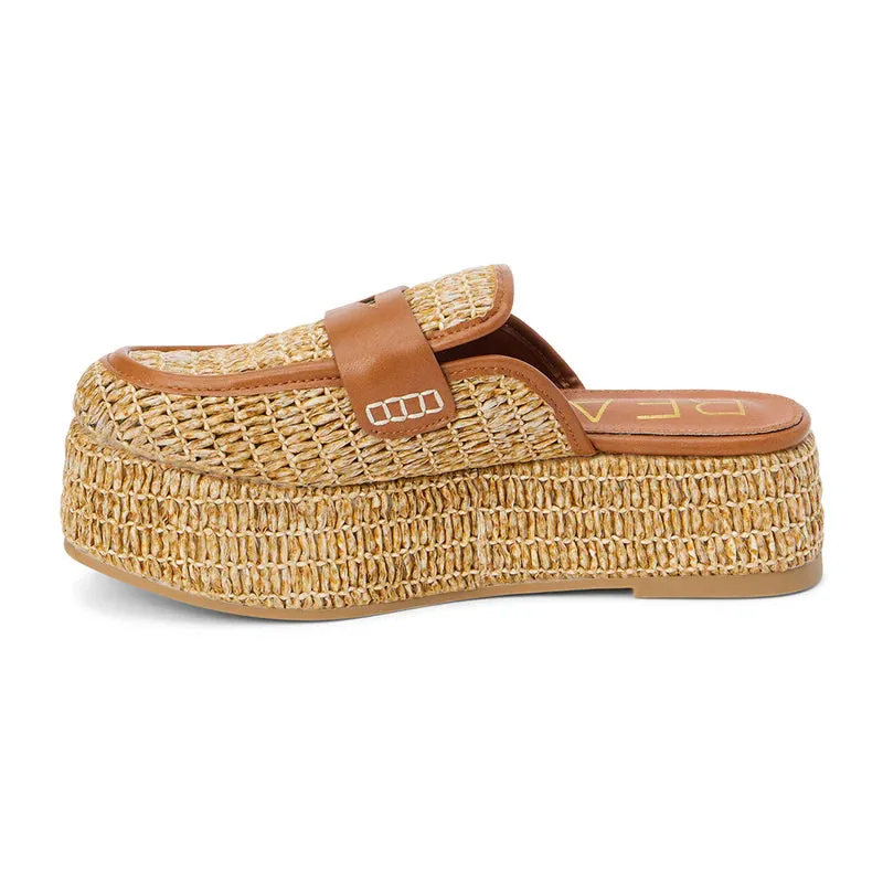 Matisse Wren Mule Cognac Raffia