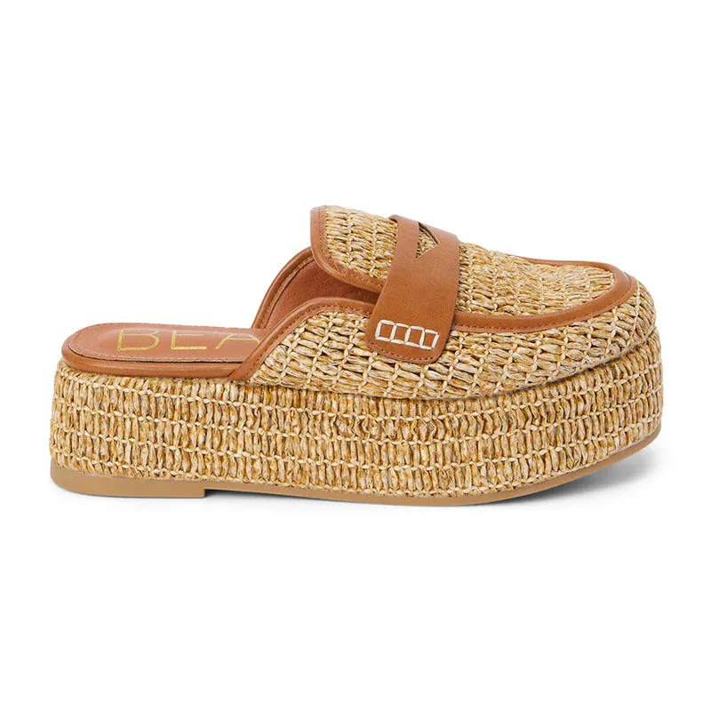 Matisse Wren Mule Cognac Raffia