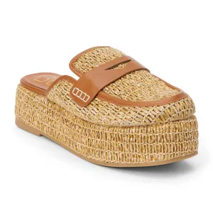 Matisse Wren Mule Cognac Raffia