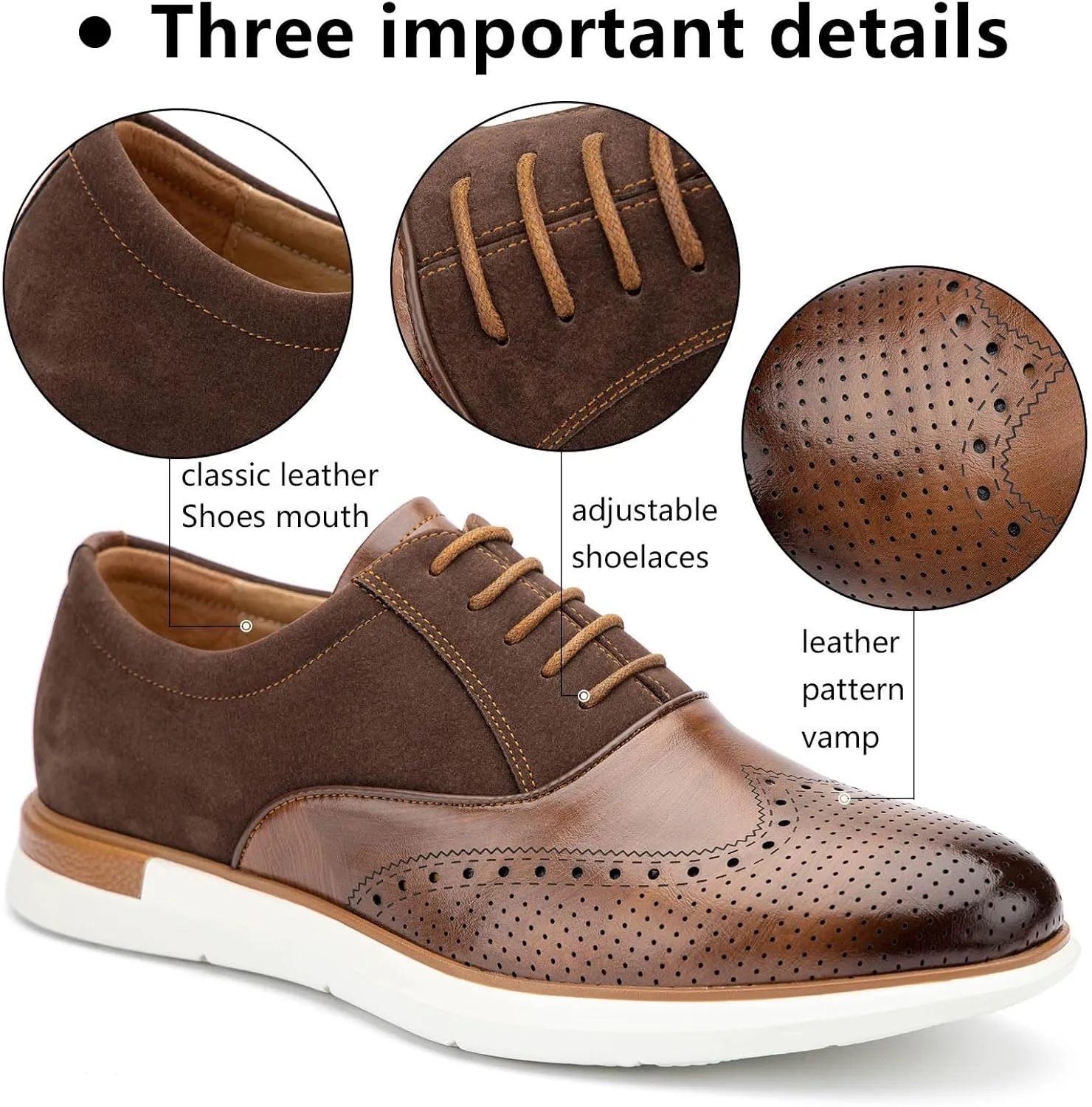 Meijiana Men's Oxfords Casual Dress Shoes Leather Lace Up Shoes for Men Business Oxford Shoes