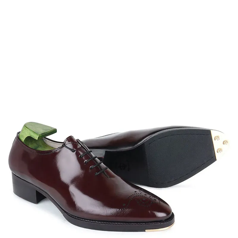 Men Classic Wholecut Leather Oxford Shoes