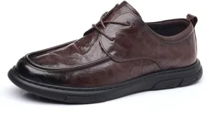 Men's Breathable Non-Slip Dress Shoes Spring British Style Casual Leather Soft and Comfortable Men's Oxford Shoes