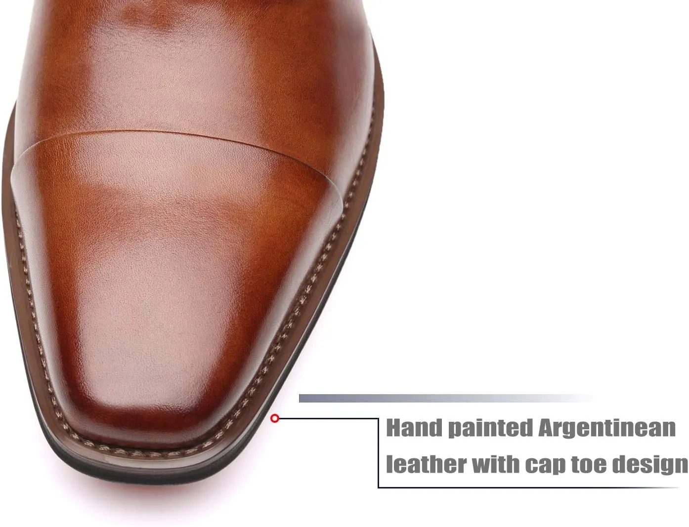 Mens Cap Toe Oxford Leather Lace Up Classic Comfortable Modern Formal Business Dress Shoes for Men