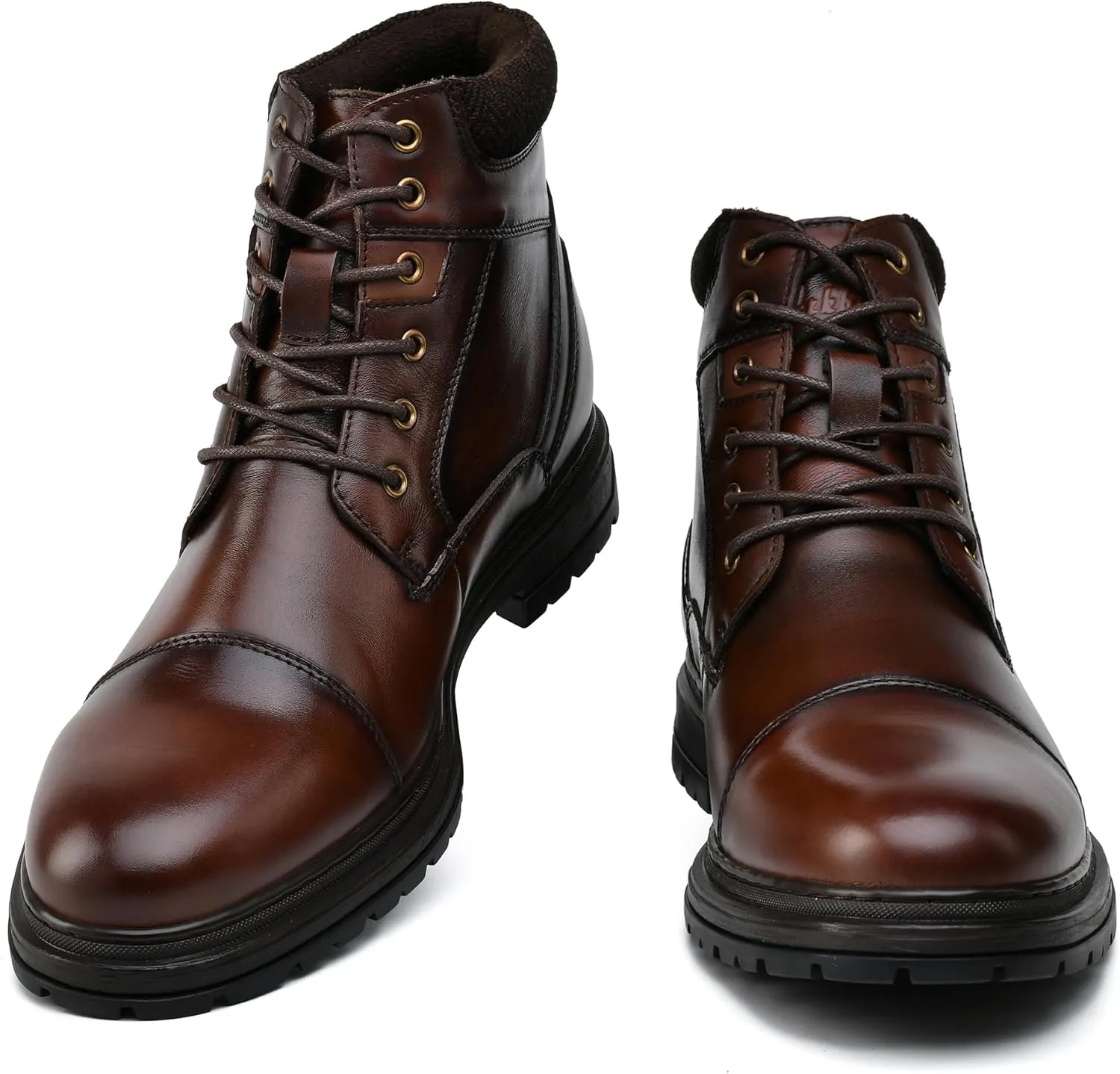 Mens Casual Chukka Dress Boots - High Top Comfortable Leather Oxford Ankle Boot Combat Motorcycle Winter Shoes for Men