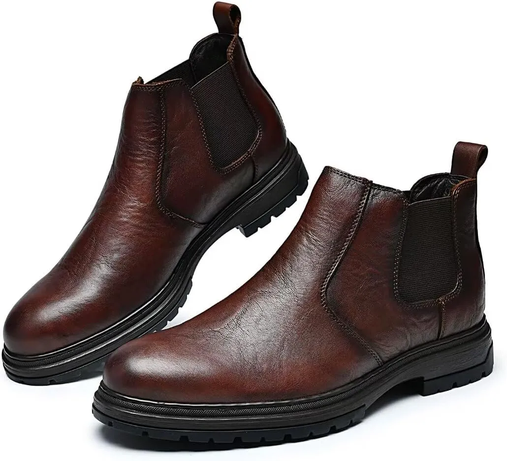 Men's Chukka Boots Genuine Leather Ankle Boot for Men Classic Casual Oxford Style Footwear